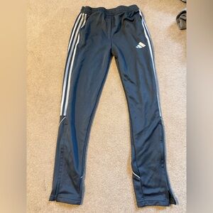 Adidas Kids Grey Joggers with White Stripes